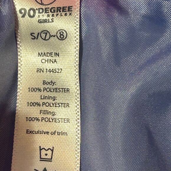 90 Degree by‎ Reflex Vest Girls S Light Blue Full Zip Hoodie Puffer Sleeveless - Picture 7 of 9